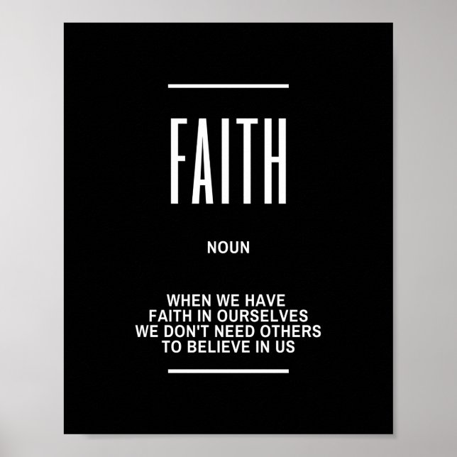 Poster Avoir FOI Citation Inspirationnelle (Devant)