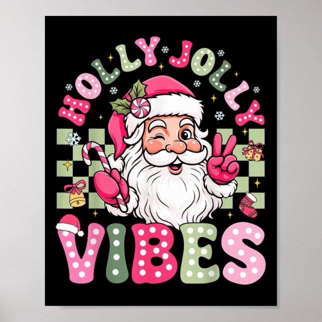 Poster Avoir Holly Xmas Jolly Noël Coquette Vibes W (Devant)
