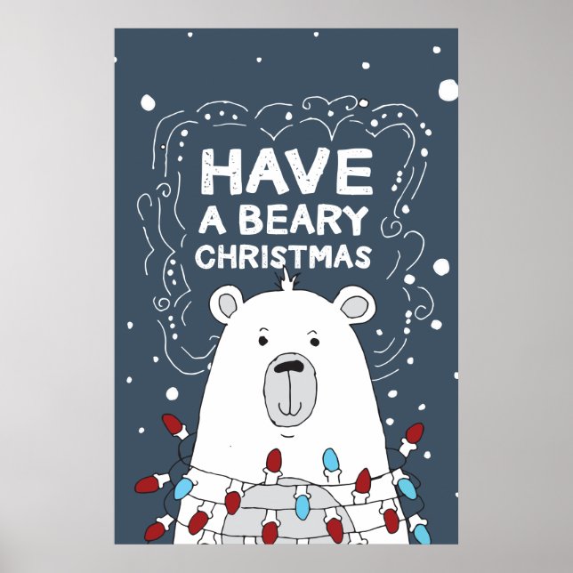 Poster Avoir une béatière Illustration de l'ours polaire  (Devant)