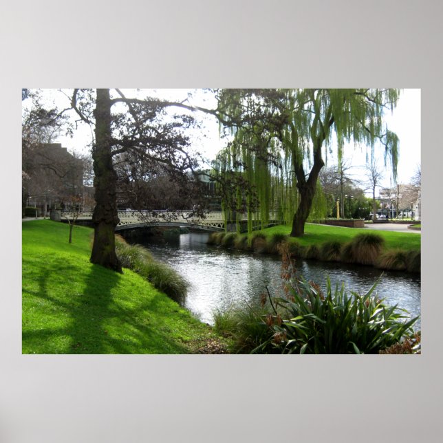 Poster AVON RIVER VIEW Christchurch NZ (Devant)