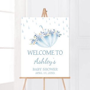 Poster Avril Douche Apporter Mai Fleurs Baby shower Bienv