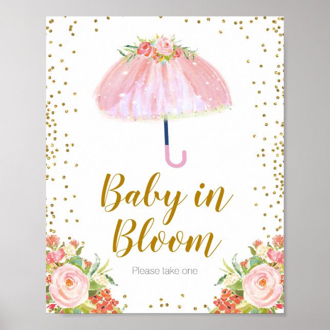 Poster Avril Douches Apportent mai Fleurs bébé en fleurs (Devant)