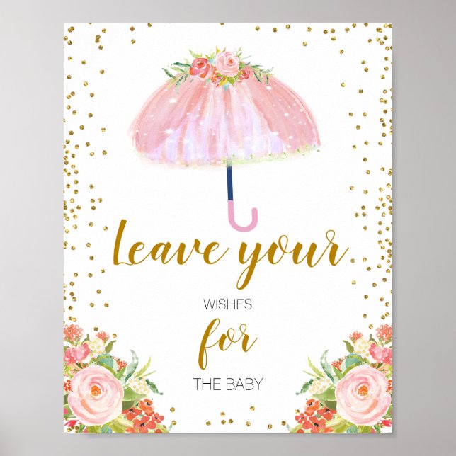 Poster Avril Douches Apportent mai Fleurs désirs pour béb (Devant)