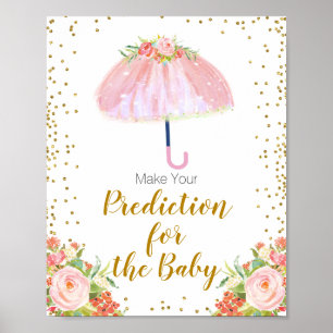 Poster Avril Douches Apporter mai Fleur prédiction pour b