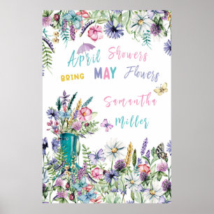 Poster Avril pleut, mai fleurit