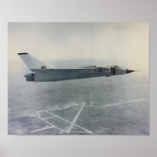 Poster Avro Arrrow - RL203 sur piste