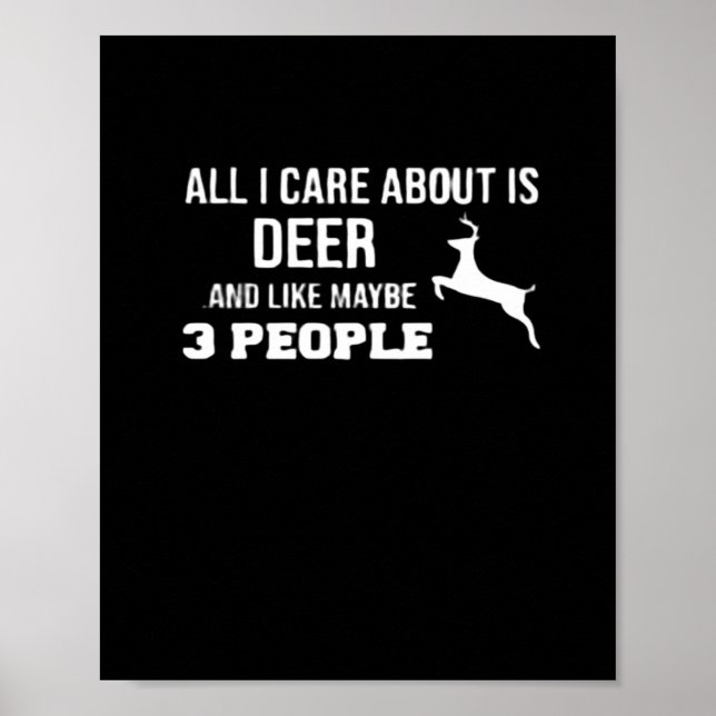Poster Awesome Deer Lover Minimal Retro Style  (Devant)
