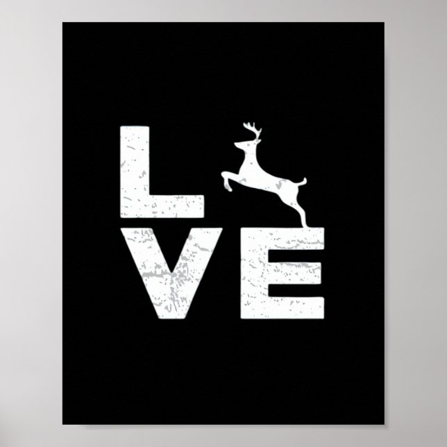 Poster Awesome Deer Lover Trendy Aesthetic Design  (Devant)