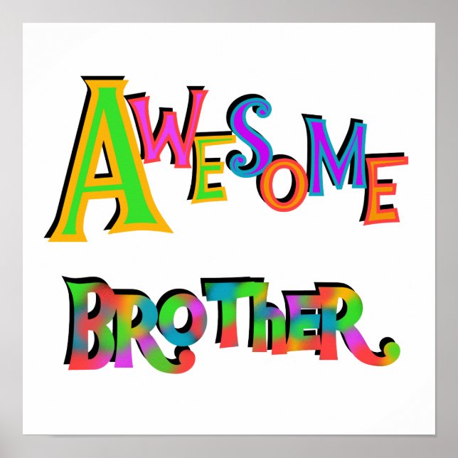 Poster Awesome Frère T-shirts et cadeaux (Devant)