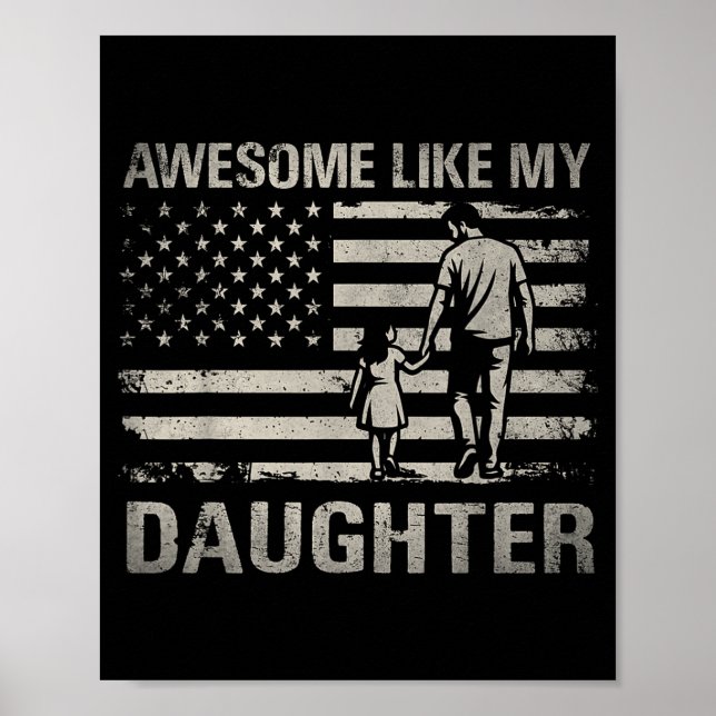 Poster Awesome Like Daughter for Dad Men Papa s (Devant)