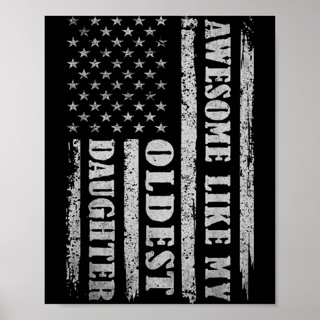 Poster Awesome Like My Oldest Daughter Men Funny For Dad  (Devant)
