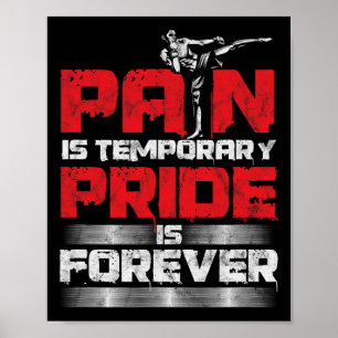 Poster Awesome Mma La Douleur Est Temporaire Kickboxing