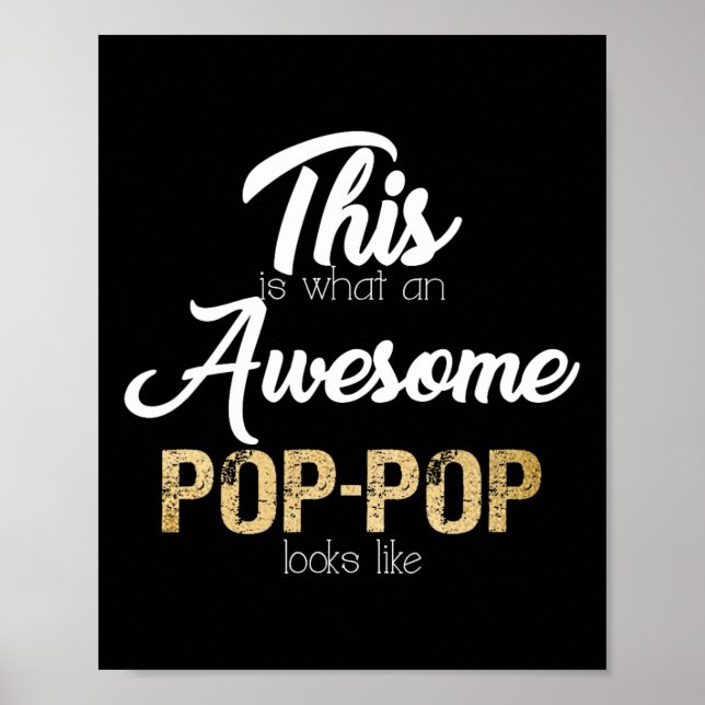 Poster Awesome Pop-pop Special Grandpa  (Devant)