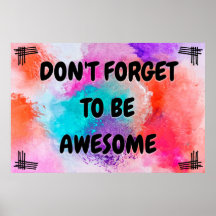 Poster "Awesome" Positive Wall Art