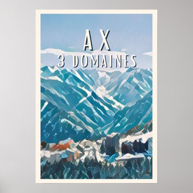 Poster Ax 3 Domaines Station de ski (Devant)