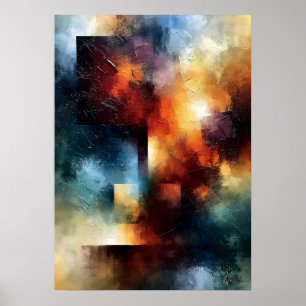 Poster Axe Lumineux Shibui Inspiré de la Texture Japonais