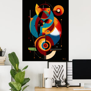 Poster Axe résonant – Constructivisme géométrique minimal