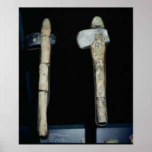 Poster Axes de pierre, préhistoriques