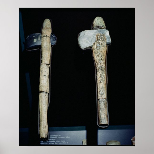 Poster Axes de pierre, préhistoriques (Devant)