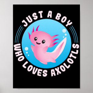 Poster Axolotl Lover Juste Un Garçon Qui Aime Axolotls Ka