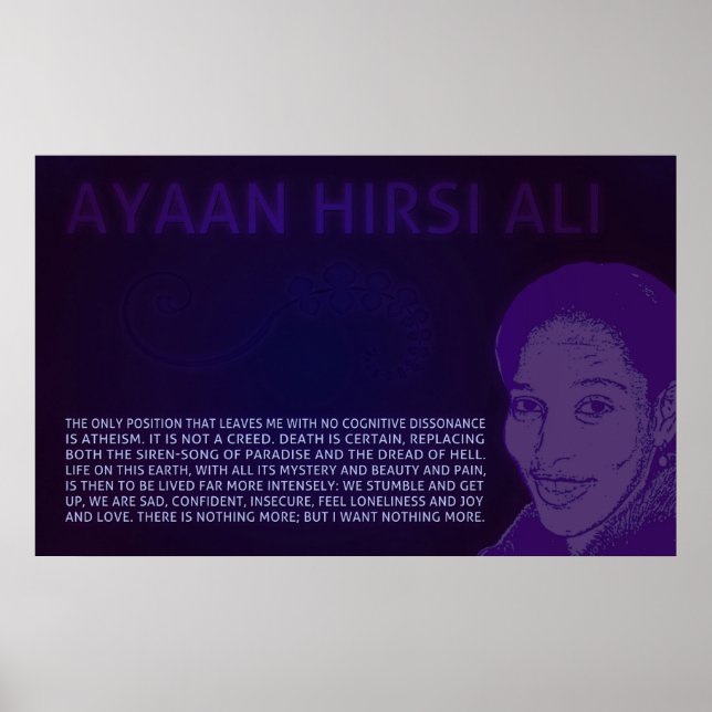 Poster Ayaan Hirsi Ali | Pas d'affiche de résonance cogni (Devant)