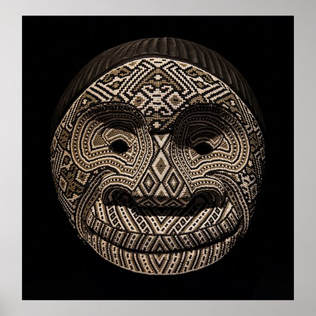 Poster Ayahuasca Masque Chaquiras (Devant)