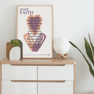 Poster Ayez Foi Verset Biblique Cœur Mains