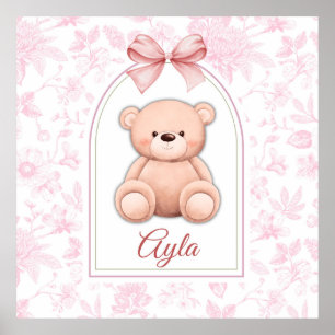 Poster Ayla Conception personnalisée d'ours en peluche