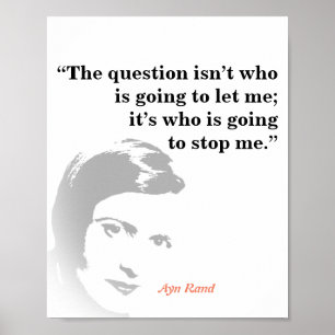 Poster Ayn Rand Citation Sur La Question