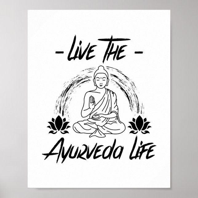 Poster Ayurveda | Spiritualité Guérir Ayurweda Cadeau (Devant)