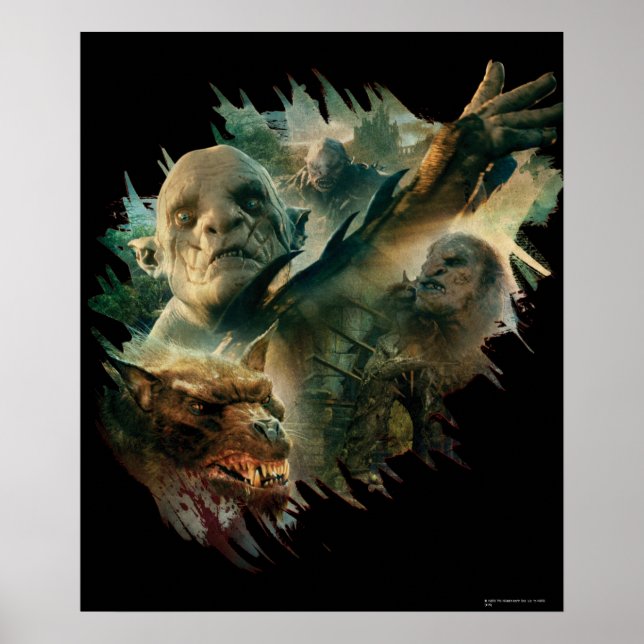 Poster Azog, Narzug et Bolg Graphic (Devant)