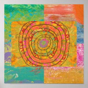 Poster Aztec Abstrait