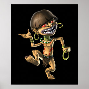 Poster Aztec Créature Chaneque