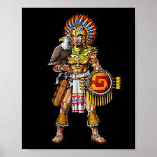 Poster Aztec Eagle Warrior