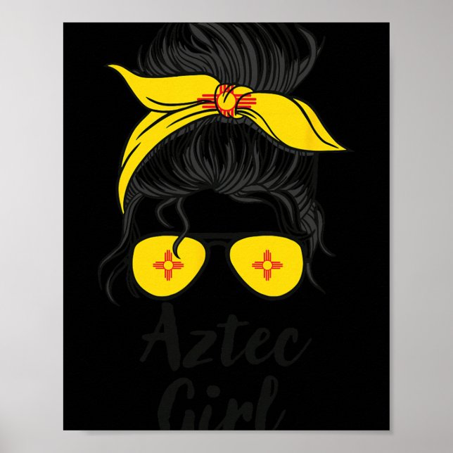 Poster Aztec New Mexico Women Girl  (Devant)