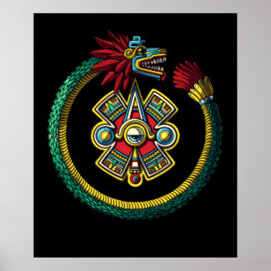 Poster Aztec Ouroboros