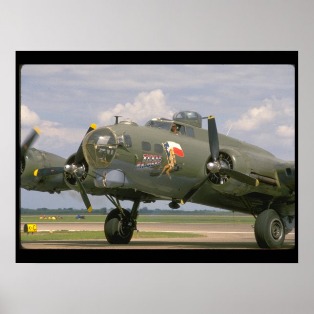 Poster B17 Closeup, plans avant gauche_2ÈME GUERRE MONDIA (Devant)