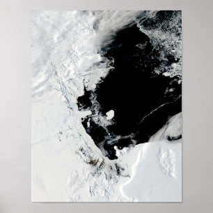 Poster B-15J iceberg in the Ross Sea, Antarctica