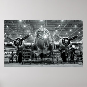 Poster B 17 F Forteresse de vol Bombe lourd - 1942