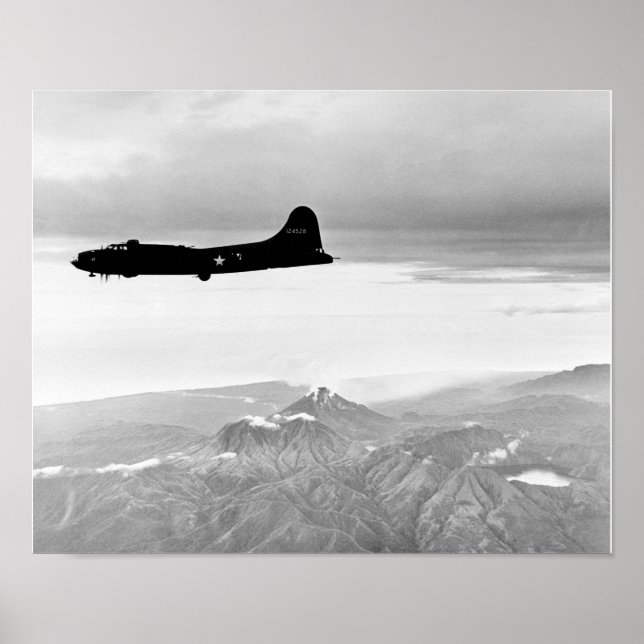 Poster B-17 Forteresse Volante Volant Au-Dessus De Bougai (Devant)