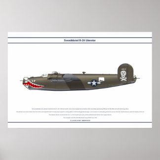 POSTER B-24J USA 90BG 1