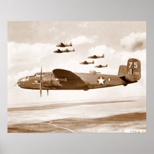Poster B-25 Mitchell Bomber