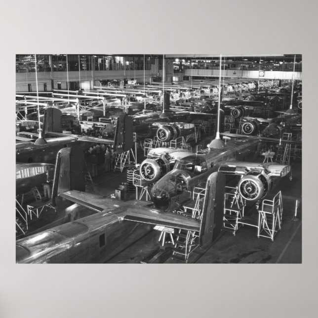 Poster B-25 Mitchell Bomber, 1942 (Devant)