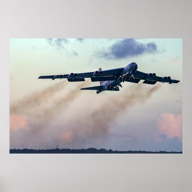 Poster B-52 Coucher de soleil de stratoforteresse (Devant)