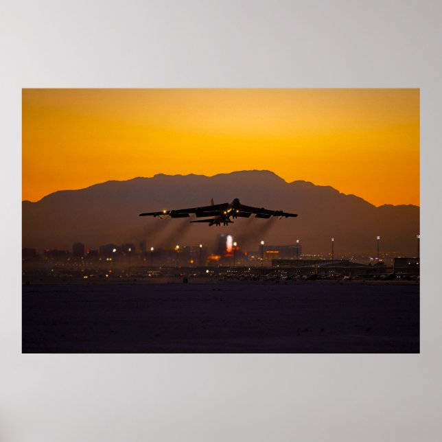 Poster B-52 Coucher de soleil de stratoforteresse (Devant)