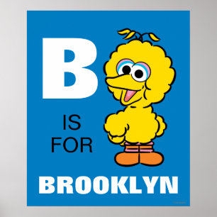 Poster B est pour Big Bird   Ajouter Votre Nom