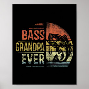 Poster B Grand-père Jour Pêche Cadeaux Grand-père Anniver