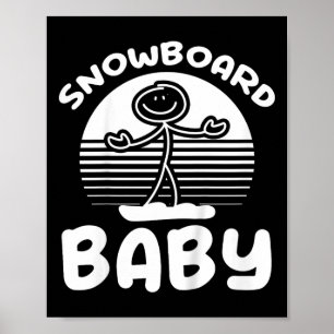 Poster Ba De Snowboard Pour Enfants