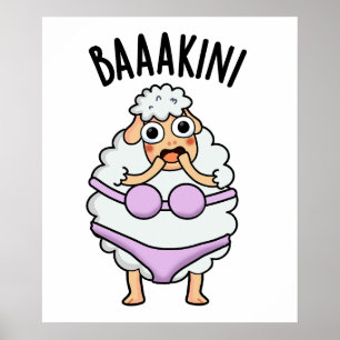 Poster Baa-kini Funny Bikini Pun