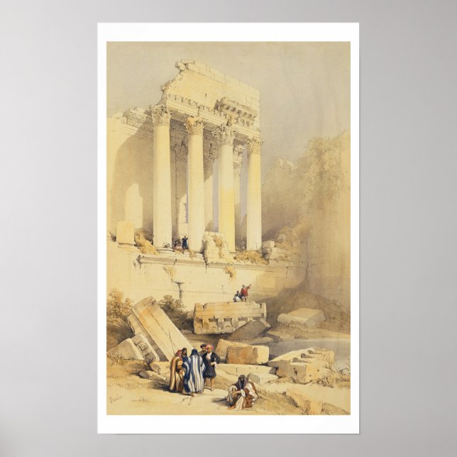 Poster Baalbec, plaque 79 du Volume II de 'La Terre Saint (Devant)